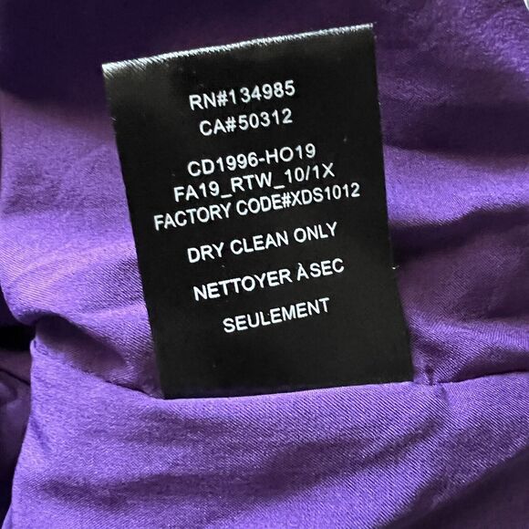 For Love And Lemons Dress Extra Small La Villette Polkadot Mini Ruched Purple - Picture 14 of 14